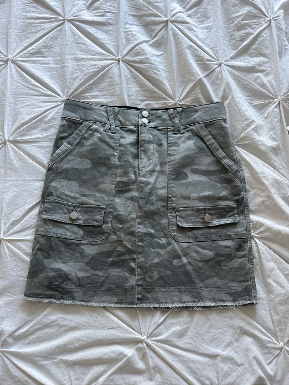 Democracy Camo Utility Mini Skirt - Olive/Gray